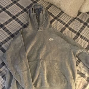 grey nike hoodie with nike tag inside